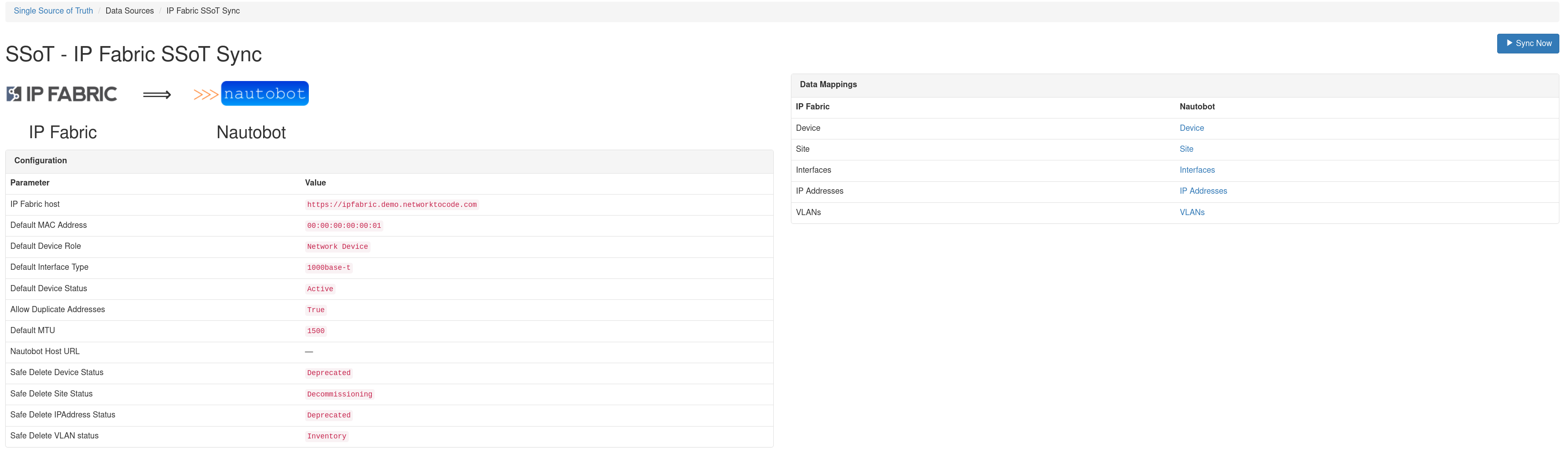 IPFabric Datasource